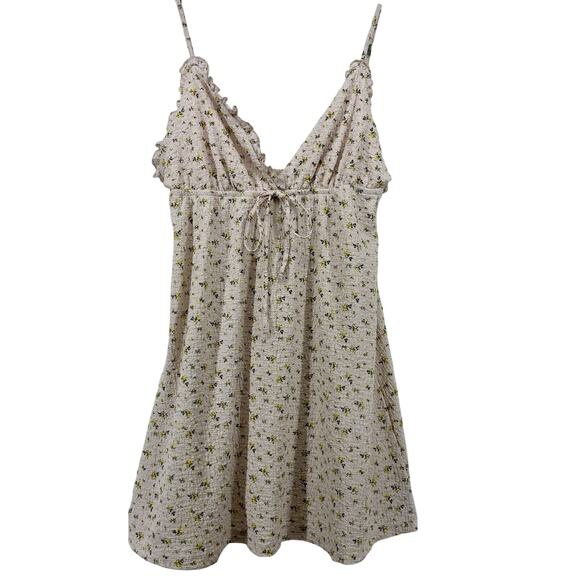 No Boundaries Size XL Juniors 15-17 Y2K Baby Doll Dress Floral Pink Cottagecore - Picture 1 of 8